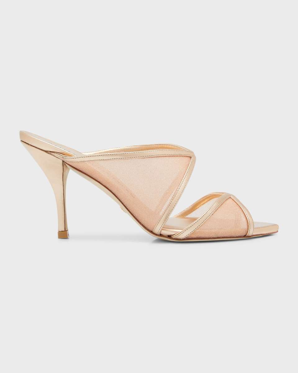 Noche Glitter Mesh Mule Sandals